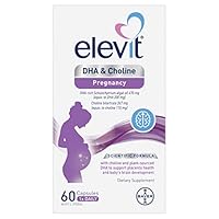 Elevit DHA + Choline Pregnancy supplement Supports Baby's Brain & Central Nervous System Development during Pregnancy, 60 Count