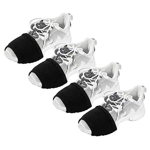 Senvitate 2 Pairs Dance Socks Over Sneakers, Dance Shoe Socks on Smooth Floors, Dancing Shoe Sliders, Ballet Dancers Turning Socks Shoe Cover (Black) Cover
