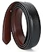 Nelbons Men's Leather Hole Belt Strap Without Buckle, Strap ONLY 2.8/3.0/3.2/3.5/3.8cm（5size） wide,replacement belt (Black02length 130cm Suitable for 28