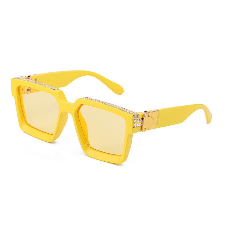 Image of Luxury Eyewear, Designer Square Sunglasses, UV 400 protection, Thick and strong Frame, for Men and Women