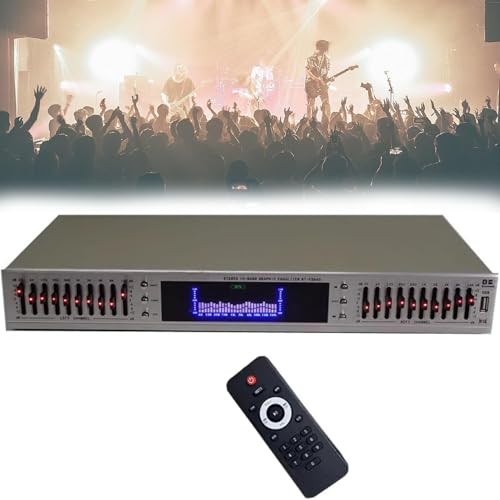 Égaliseur audio HiFi 20 bandes avec télécommande et affichage LED dynamique