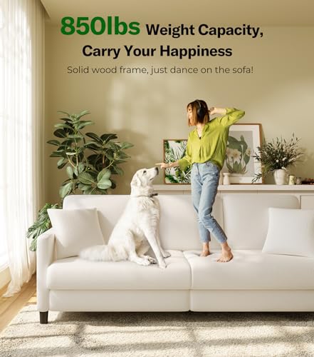 Save $90 on Welzona 83-Inch Plush Sofa with 2 Pillows - Image 6