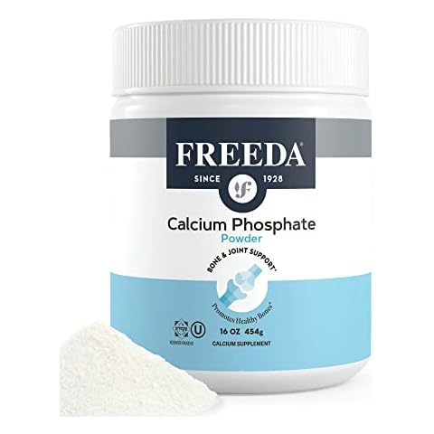 Freeda Calcium Phosphate Powder - Kosher Calcium Supplement for Men & Women, Animal Bone Health & Joint Support for Dogs & Cats - Calcium and Phosphorus Supplement - Calcium Without Vitamin D, 16oz Cover