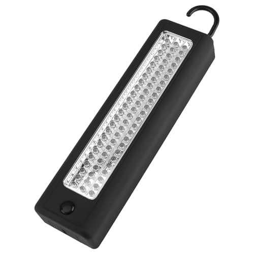 Image of 72 LED Magnetic Work Light, Battery Powered Garage Inspection Lamp with Hanging Hook, Portable Car Bonnet Work Torch for Fishing Shed Camping DIY Household Workshop Lighting (Battery Not Included)