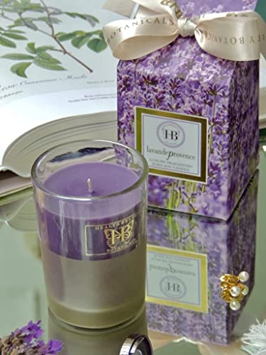 Hb Botanicals Luxury Candle Lavande Provence Highly Scented Soy Candle Lavender Wax. Clean Burn In 7.5 Oz Frosted Gold Glass. Beautiful Gold Embossed Gift Box. Gift Wrapped! Safe Cotton Wick #TOP3
