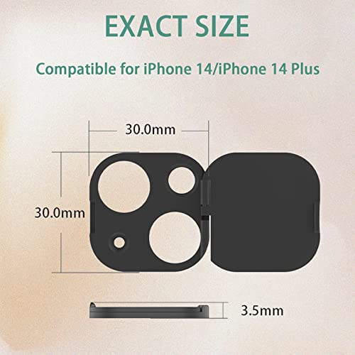EYSOFT Phone Camera Lens Cover Compatible for iPhone 14/iPhone 14 Plus,Camera Lens Protector to Protect Privacy and Security,Strong Adhesive Black by EYSOFT - Image 6