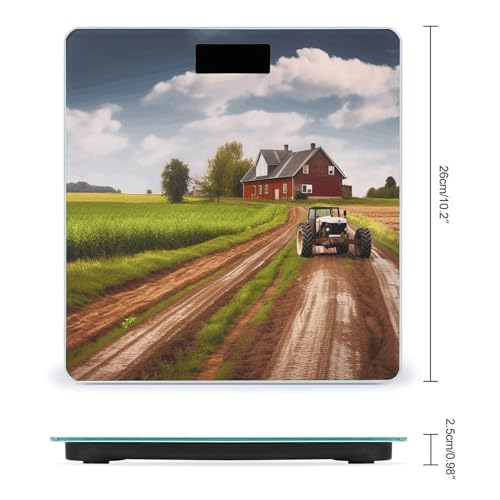 Balanza digital de baño con pantalla LCD y plataforma de vidrio templado miniatura 2