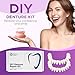 DIY Denture Kit - Full Set Fake Teeth for Top & Bottom | Functional Homemade Denture Combo | Fast Results​, Restore your confidence in your smile -J0223
