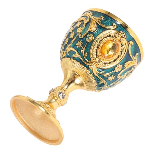 LIGIGWASH Cáliz Medieval Retro de Metal Copa Decorativa para Halloween y Ceremonial Vaso de Vino Histórico con Diseño Decoración Vintage para Hogar