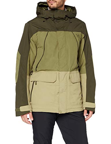 Burton Herren Snowboard Jacke Breach, Forest Night/Martini Olive/Kelp, XL, 10180107300