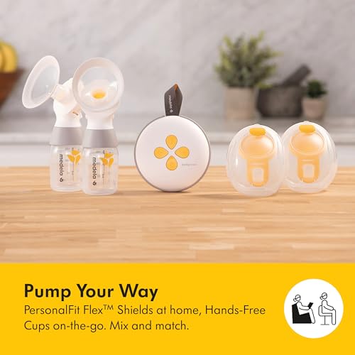 Image of Medela Pump Your Way Deluxe Bundle Featuring Swing Maxi Double Electric Breast Pump with Wearable Hands-Free Collection Cups, PersonalFit Flex Breast Shields and Connectors