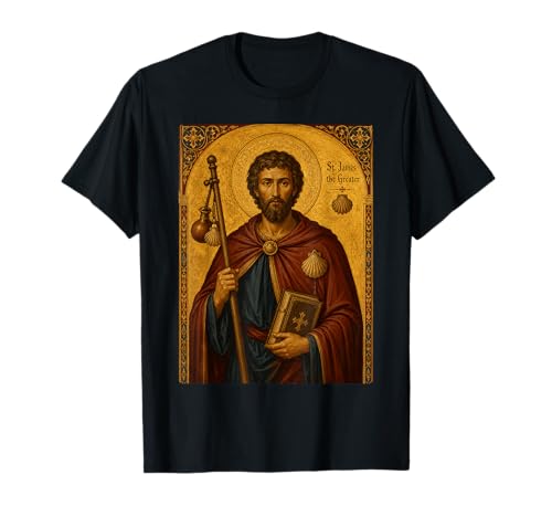 Elegant Catholic Icon of Saint James the Greater T-Shirt