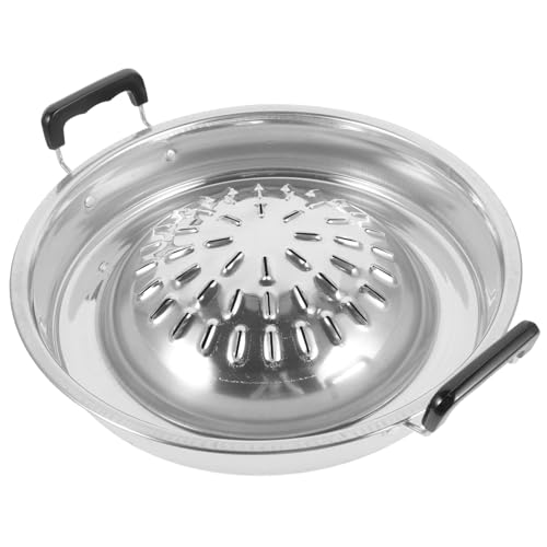 COLLBATH Multi-Function BBQ Pan for Outdoor Picnic Korean BBQ Grill Pot Even Heating Large Surface for Steak and Vegetables Household Portable Grilling Pan