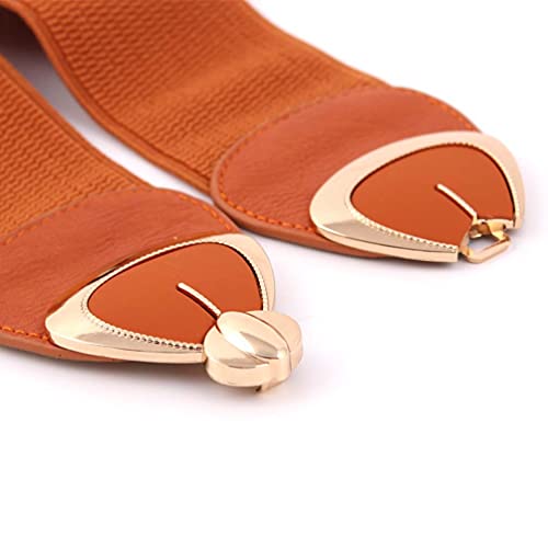 Women's Elegant PU Bowknot Elastic Stretch Wide Belt Dress Decorative Waist belts Casual All-match Waistband for Ladies4