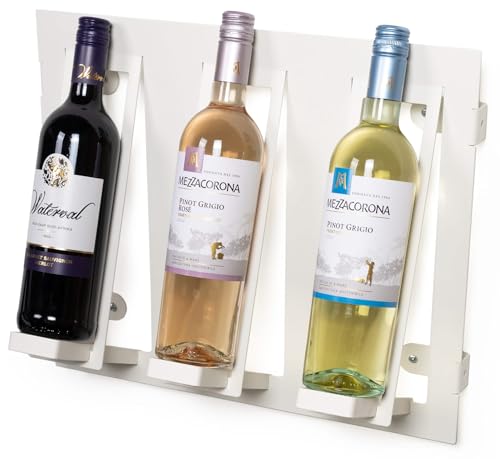 Casier à vin Blackwell blanc 3 bouteilles support de table moderne - 2