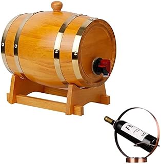 FLEAGE Barriles de Vino Barril, Cubo de Decoración de Restaurante de Barra de Madera de 15 L con Botellero Se Puede Usar como Barril (Color: Amarillo, Tamaño: 15 L)