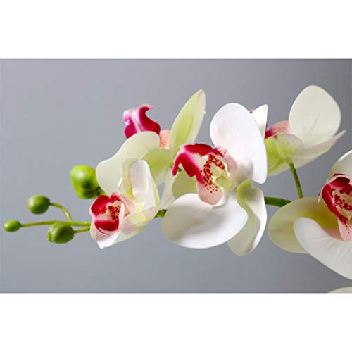Orquídea seda falsa de alta calidad con jarrón elegante para centros de mesa chic 4