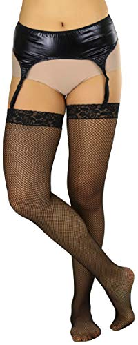 Image of ToBeInStyle Women's Wet Look Garterbelt