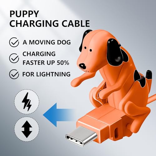 Image of Funny Dog Fast Charger Cable - Dog Charging Cable,Portable Stray Dog Charging Cable,Dog Toy Smartphone USB Cable Charger,for iPhone Type-C Various Models Phones.