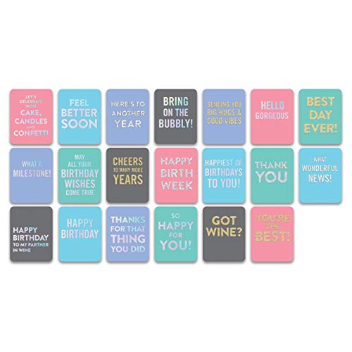 All-Occasion Greeting Card Assortment By Studio Oh! - Silver Glitter - Box Of 20 - 4.25" X 5.5" Greeting Cards With Coordinating Seals And Full-Color Envelopes - Includes Cards For 5 Occasions (Agc03) #TOP1