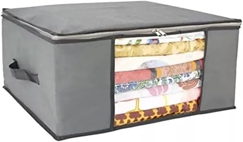 Organizador Bolsa de Plástico Multiuso 45x45x27cm (Cinza)