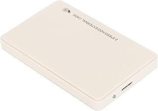 2.5 Hard Drive Enclosure, USB 3.0 to External Hard Drive Disk Case for 2.5inch 7mm-9.5mm HDD SSD, USB 3.0 Interface, 5Gbps Transmission Speed (White)