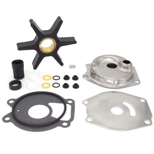 Image of QuickMarine 99157T2 Water Pump Impeller Repair Kit for Mercury Marine 13.5-25 HP Outboard Motors Replacement 46-99157T2 46-85098A2 Boat Engine