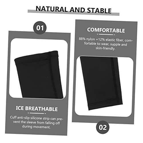 Toddmomy 4 Pares Braçadeiras respiráveis ​​de cor sólida ramatis manga de proteção solar uv defender