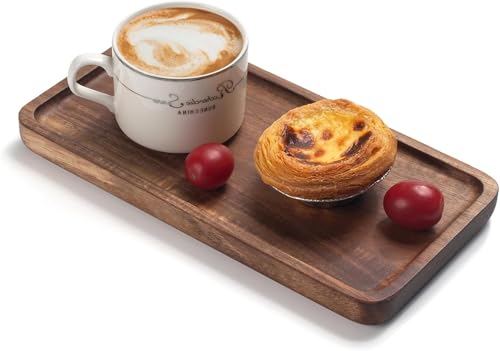 Image of Woodland Dreams Wooden Serving Platter /Tray, Handmade Multipurpose Coffee, Tea, Snacks, Breakfast, Food Platter, Modern Design Tray, Rectangular Platter for Home & Kitchen, 10X5 Inch, 1 Pcs