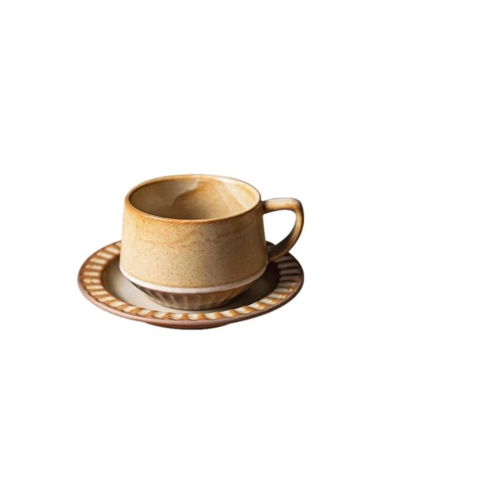ENGENDER Tazas Cafe Juego De Tazas De Café De Cerámica Vintage Mug Cups(E)