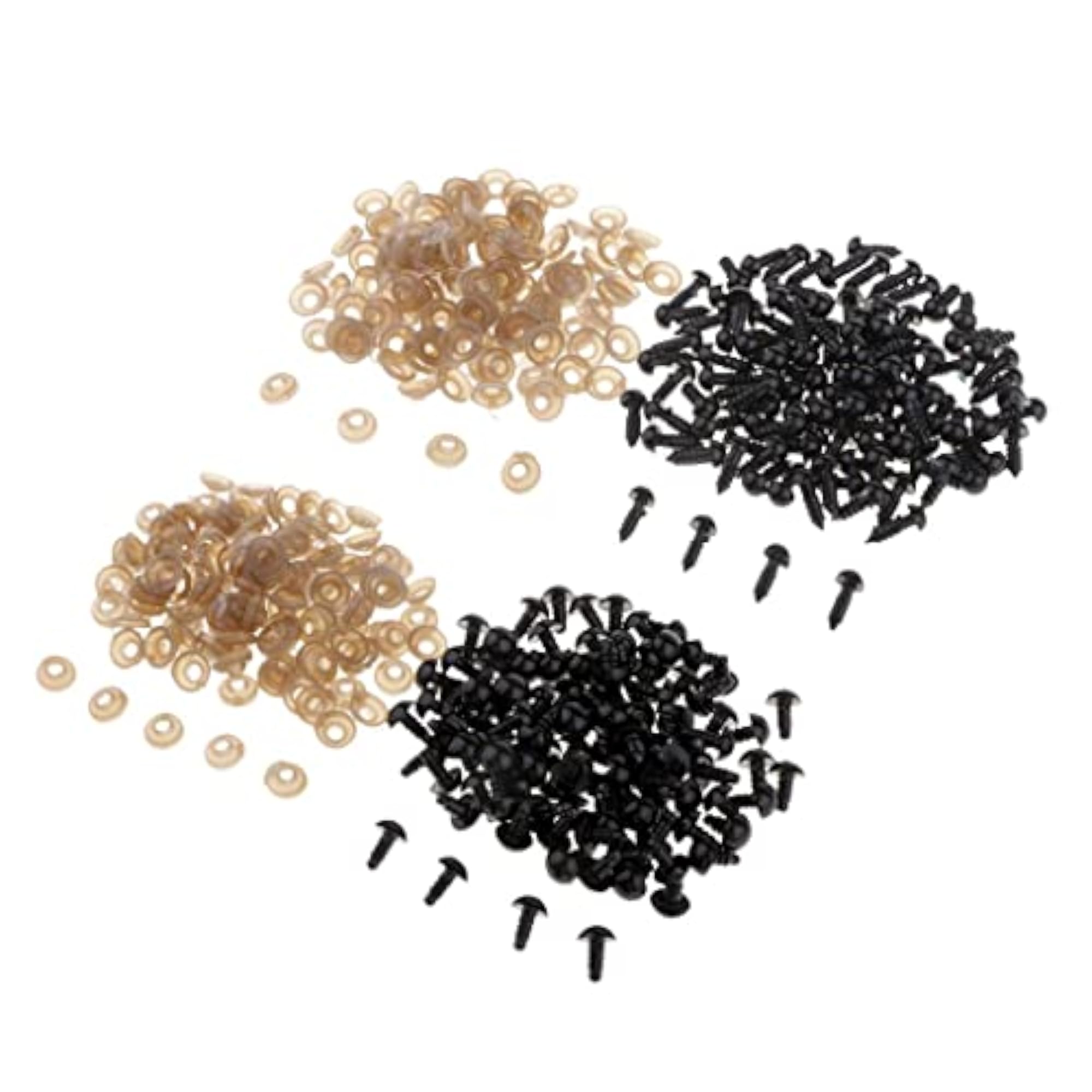 200Pcs Black PP Safety Eyes for Teddy Bears and Dolls