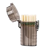Masseul Module Box, Waterproof Smell Proof Tobacco Storage Box, Joint Holder Case Smell Proof, Waterproof Airtight Container, Multipurpose Tobacco Pipe Bags for Outdoor(Grey)
