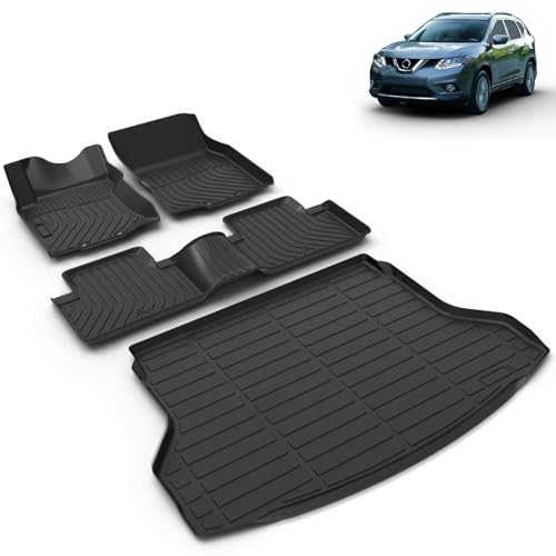 VOUKIY All Weather Car Floor Mats & Cargo Liner Set