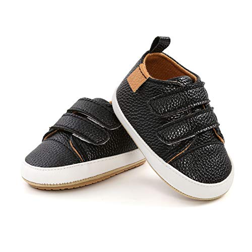 Dazzerake Zapatos de Bebé Unisex Zapatos de Piel para Niños con Velcro Suela Blanda Antideslizante Zapatilla para Caminar Primavera Otoño Moda para Niños Niñas (Negro, 6-12 Meses) Dazzerake Zapatos de Bebé Unisex Zapatos de Piel para Niños con Velcro Suela Blanda Antideslizante Zapatilla para Caminar Primavera Otoño Moda para Niños Niñas (Negro, 6-12 Meses)
