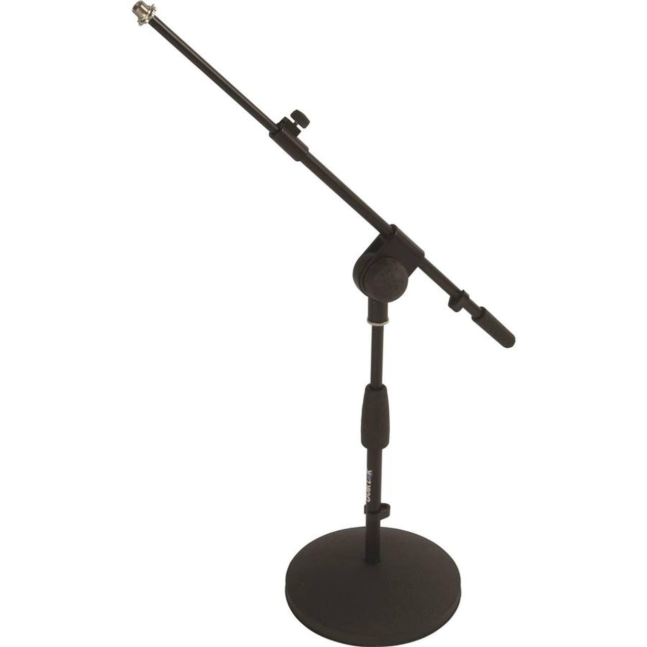 QUIK LOK - A/495 BK, ASTA MICROFONICA bassa telescopica con base in ghisa