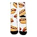 UTRSIFB Men's All Season Mid Calf Socks, Soft Cozy Dress Decor Boots Socks, Fashion Breathable Stockings Hot Dog Food