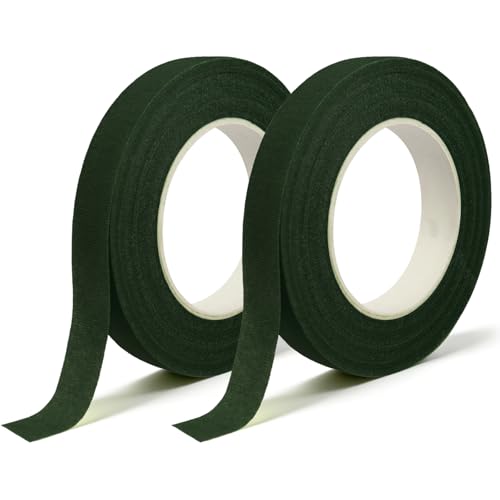 Green Flower Floral Tape for Bouquet Stem Wrapping Wedding Decor, 2 Pack