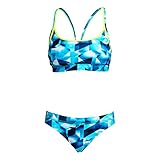 Funkita Damen Bikini Set Sports Swim Crop Top Sportbikini Hidden Depths Swimwear, Größe:34