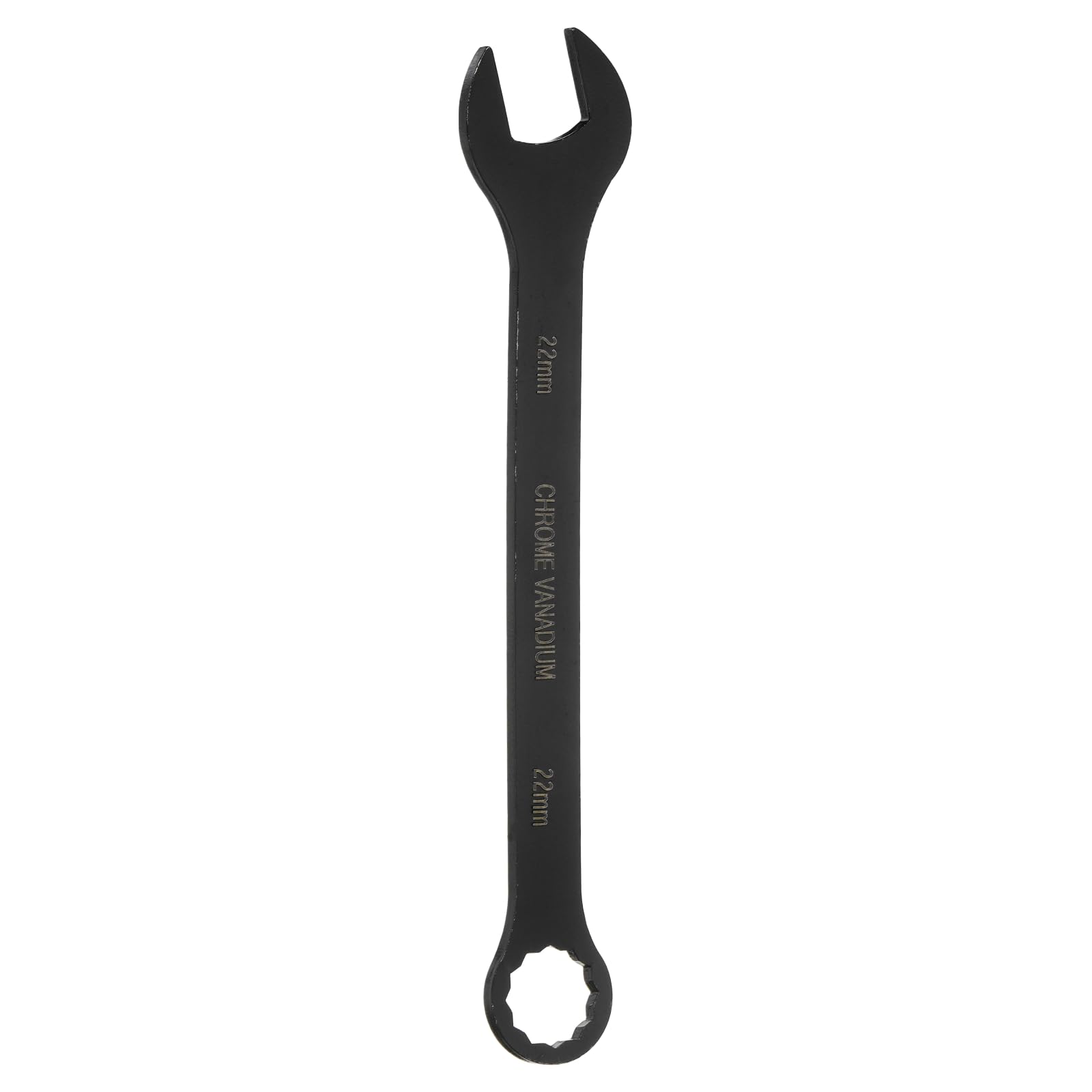 sourcing map Metric Combination Wrench 22mm CR-V Steel 12-Point Box & Open End Double Ended Wrenches Spanners Tools for Household Automotive Machinery DIY Repair, Black