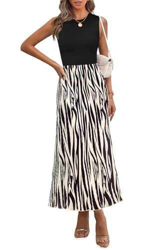 PRETTYGARDEN Women's Spring A Line Midi Dress