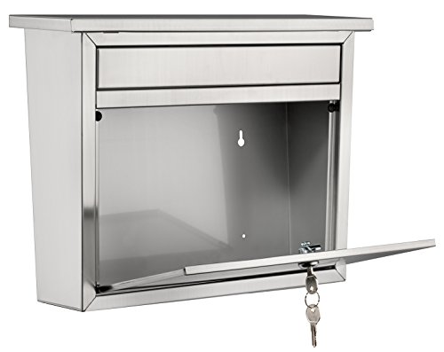 Architectural Mailboxes 2417Ps-10 Maya Locking Wall Mount Mailbox, Large, Stainless Steel #TOP5