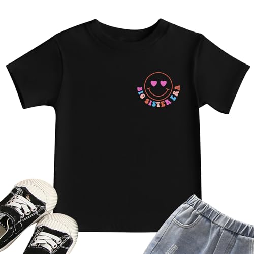 Toddler Big Sister Shirts in My Big Sister Era Girl Graphic T-Shirt Casual Toddler Infant Girls Outfits2