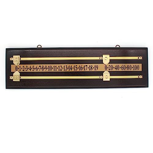 Tablero de marcador para snooker, billar y shuffleboard, tablero de puntuación de madera con cuentas deslizantes, ideal para salas de juegos y regalo para amantes del billar miniatura 1