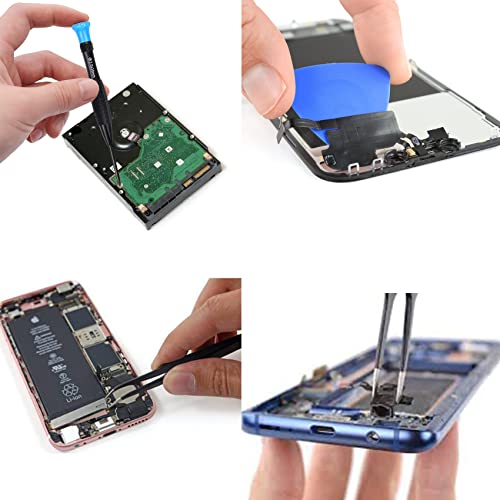 Precision Screwdriver Set Toolmak 21Pcs Magnetic Small Screwdriver With Slotted Phillips Torx Star Pentagram Screwdrivers Tweezers For Repairing Smartphone, Laptop, Watches #TOP2