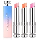 Colour Changing Lip Balm,3 Pack Tinted Lip Balm Crystal Jelly Magic Lipstick Nutritious Moisturizer Lip Care Lip Balm Set Natural Lip Protection Lip Repair Gifts