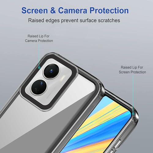 Image of amazon basics Back Case Cover for Vivo Y16 (TPU + PC Translucent Black)