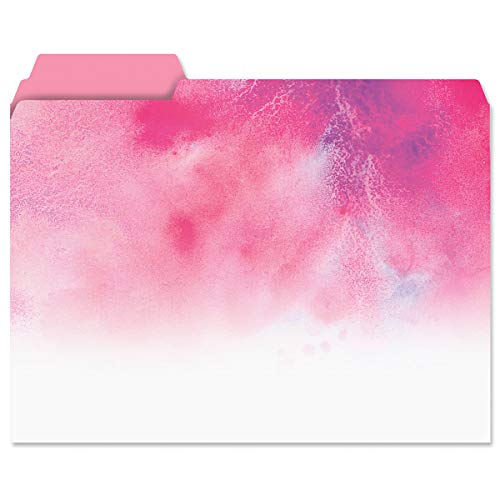 Brushstrokes File Folders Value Pack - Set Of 24 (6 Designs) 1/3 Cut Staggered Tabs, Bright And Colorful Designs, Office Supplies, Letter Size, 9 ½ X 11 ¾ Inches #TOP5
