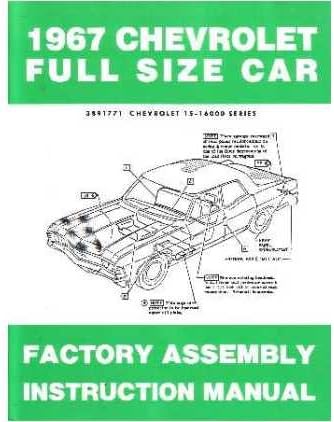 1967 Chevrolet Belaire Caprice Assembly Manual Book
