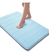 JMTOOR Memory Foam Bath Mat 17" X 24" Coral Velvet Super Non-Slip Rapid Water Absorption Soft and...