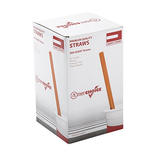 Pitillos gigantes de papel naranja 8.5 pulgadas, caja 1200 miniatura 4
